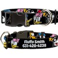 Buckle-Down Disney The Sensational Six Smiling Faces Polyester Personalized Dog Collar, Large