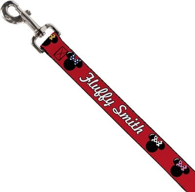 Buckle-Down Disney Minnie Mouse Silhouette Personalized Dog Leash, slide 1 of 1
