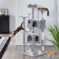 Yaheetech 54.5" H Multilevel Indoor Cat Tree & Condo, Light Gray