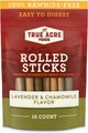 True Acre Foods Rawhide-Free Rolled Sticks Chamomile & Lavender Flavor Treats, 16 count