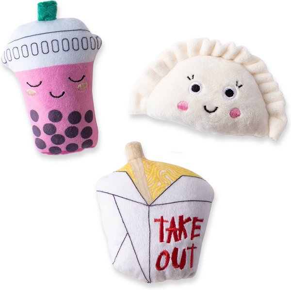 Pet Shop by Fringe Studio Take Me Out Small Dog Squeaky Plush Dog Toy, 3 count slide 1 of 3