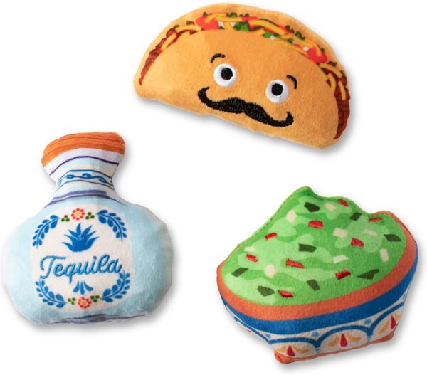 Pet Shop by Fringe Studio Taco Tuesday Small Dog Squeaky Plush Dog Toy, 3 count slide 1 of 3