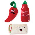 Pet Shop by Fringe Studio Hot & Spicy Small Dog Squeaky Plush Dog Toy, 3 count