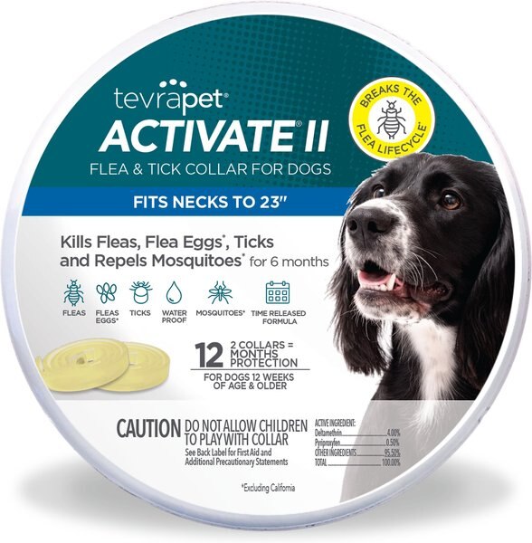 TevraPet Activate II Flea & Tick Collar for Dogs, 2 Collars (12-mos. supply) slide 1 of 5