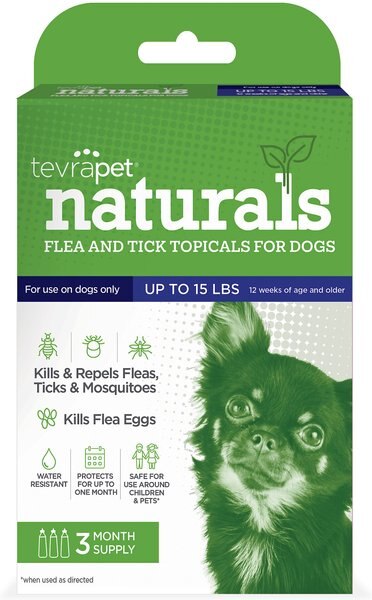 TevraPet Naturals Flea & Tick Topicals for Dogs up to 15 lbs, 3 doses slide 1 of 6