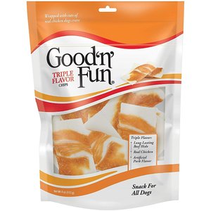 Good 'n' Fun Triple Flavor Chips Dog Treats, 4-oz bag