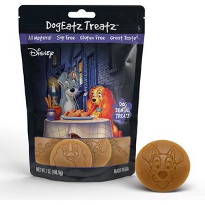 Team Treatz DogEatz Lady & the Tramp Dental Dog Treats, 7-oz bag, Count Varies