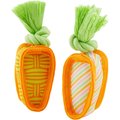 Frisco Carrot Plush Squeaky Dog Toy, 2 pack