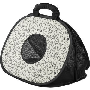Frisco Collapsible Cat Carrier Bag, Animal Sketch