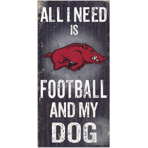 Fan Creations NCAA "All I Need is Football & My Dog" Wall Décor, University of Arkansas