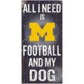 Fan Creations NCAA "All I Need is Football & My Dog" Wall Décor, University of Michigan
