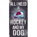 Fan Creations NHL "All I Need is Hockey & My Dog" Wall Décor, Colorado Avalanche