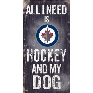 Fan Creations NHL "All I Need is Hockey & My Dog" Wall Décor, Winnipeg Jets