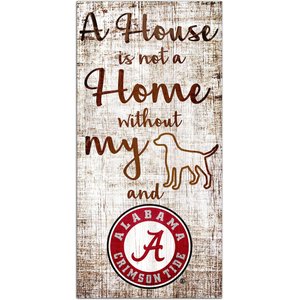 Fan Creations NCAA "A House is Not A Home Without My Dog" Wall Décor, University of Alabama