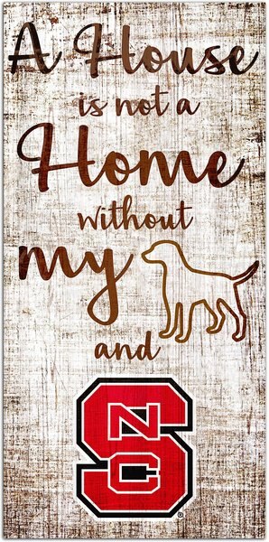 Fan Creations NCAA "A House is Not A Home Without My Dog" Wall Décor, NC State University slide 1 of 1