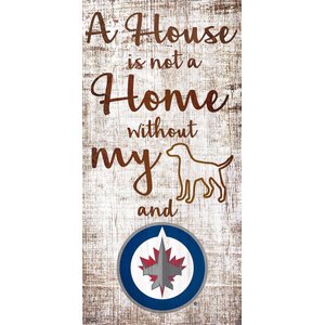 Fan Creations NHL "A House is Not A Home Without My Dog" Wall Décor, Winnipeg Jets