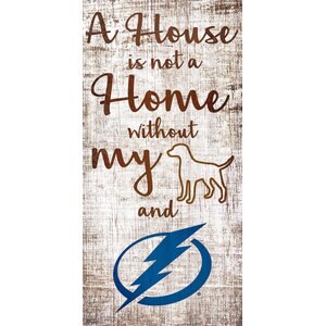Fan Creations NHL "A House is Not A Home Without My Dog" Wall Décor, Tampa Bay Lightning