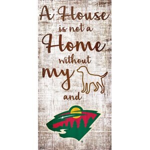 Fan Creations NHL "A House is Not A Home Without My Dog" Wall Décor, Minnesota Wild