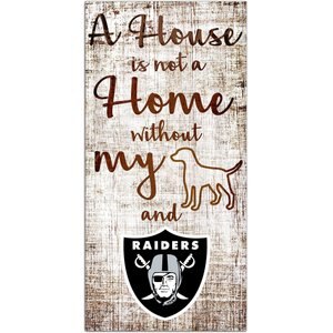 Fan Creations NFL "A House is Not A Home Without My Dog" Wall Décor, Las Vegas Raiders