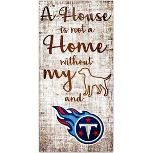 Fan Creations NFL "A House is Not A Home Without My Dog" Wall Décor, Tennessee Titans