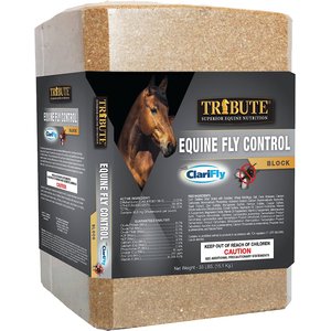 Tribute Equine Nutrition Equine Fly Control Block Horse Supplement, 33-lb block
