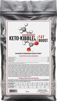 Ketogenic Pet Food Keto-Kibble Fat Boost Dry Dog & Cat Food, slide 1 of 1