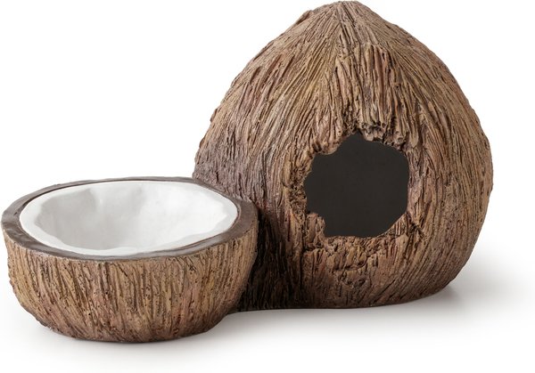 Exo Terra Coconut Reptile Hide Out & Water Dish slide 1 of 1