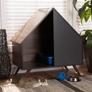 Baxton Studio Adina 2-Door Cat Litter Box Cover House