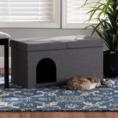 Baxton Studio Kean Wood Cat Litter Box Cover House, slide 1 of 1