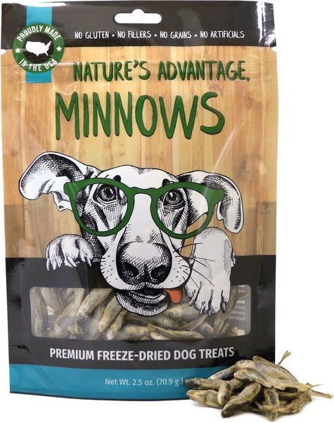 Nature's Advantage Grain-Free Minnows Freeze-Dried Dog Treats, 2.5-oz bag slide 1 of 5