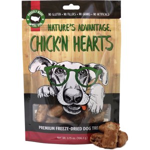 Nature's Advantage Grain-Free Chick'n Hearts Freeze-Dried Dog Treats, 3.75-oz bag