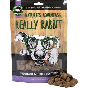 Nature's Advantage Grain-Free Really Rabbit Freeze-Dried Dog Treats, 5-oz bag