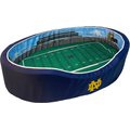 StadiumSpot Independent College Stadium Bolster Dog Bed w/ Removable Cover, Notre Dame, Small