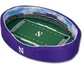 StadiumSpot Big 10 College Stadium Bolster Dog Bed w/ Removable Cover, Northwestern, Small