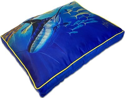 Guy Harvey Blue Escape Pillow Dog Bed w/ Removable Cover, slide 1 of 1
