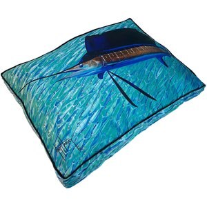 Guy Harvey Bait Wall Pillow Dog Bed w/ Removable Cover, Small/Medium