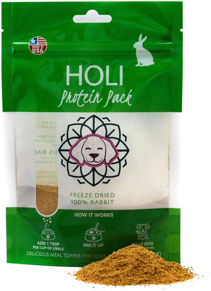 HOLI Rabbit Protein Pack Grain-Free Freeze-Dried Dog Food Topper, 1.75-oz bag slide 1 of 4