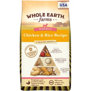 Whole Earth Farms Healthy Grains Small Breed Chicken & Rice Recipe Dry Dog Food, 4-lb bag