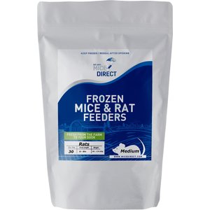 MiceDirect Frozen Mice & Rat Feeders Snake Food, Rat Mediums, 30 count