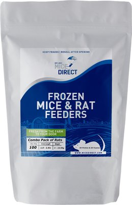 MiceDirect Frozen Mice & Rat Feeders Rat Pinkies & Rat Fuzzies Snake Food Combo Pack, slide 1 of 1