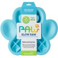 Pet Dream House PAW Non-Skid Plastic Slow Feeder Dog Bowl, Blue