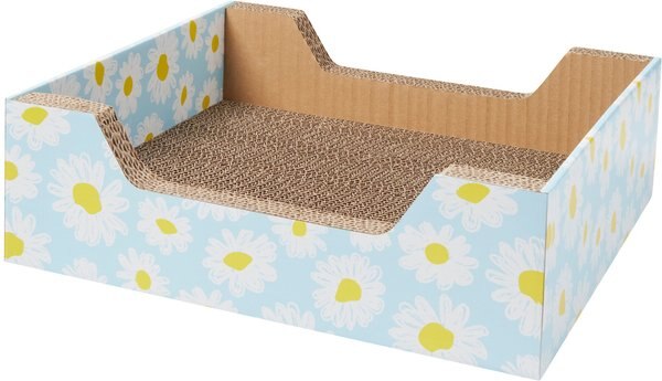 Frisco Step-In Cat Scratcher Toy with Catnip, Blue Daisies slide 1 of 3