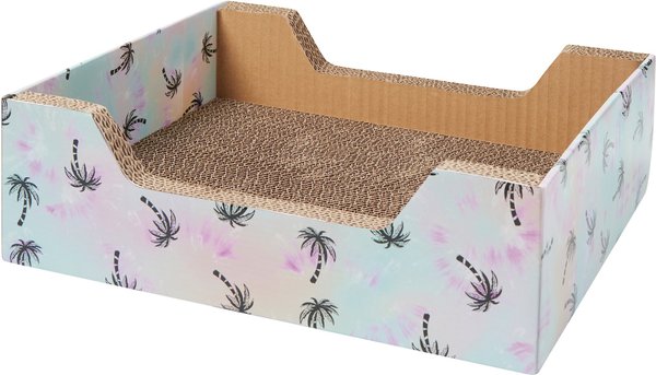 Frisco Step-In Cat Scratcher Toy with Catnip, Tropical Palm Tie Dye slide 1 of 3