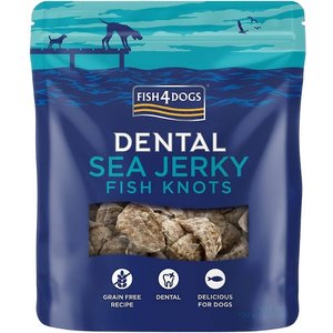 Fish4Dogs Dental Sea Jerky Fish Knots Grain-Free Dental Dog Treats, 3.5-oz bag, Count Varies