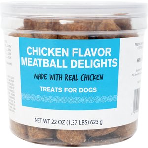 Meaty Treats Meatball Delights Chicken Flavor Soft & Chewy Dog Treats, 22-oz canister