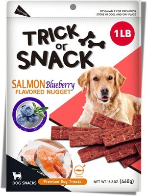 Trick or Snack Salmon & Blueberry Flavored Nugget Dog Treats, 1-lb bag, slide 1 of 1