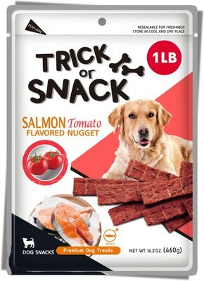 Trick or Snack Salmon & Tomato Flavored Nugget Dog Treats, 1-lb bag, slide 1 of 1