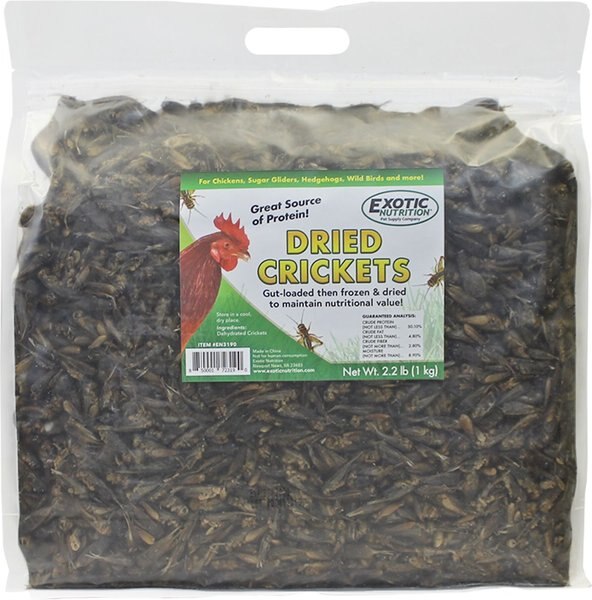 Exotic Nutrition Dried Crickets Small Animal Treats, 2.2-lb bag slide 1 of 3