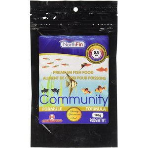 NorthFin Community Formula 0.5 mm Sinking Pellets Fish Food, 100-g bag