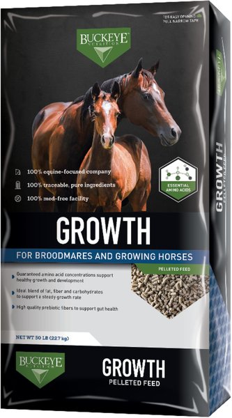 Buckeye Nutrition Growth Pelleted Horse Feed, 50-lb bag slide 1 of 2